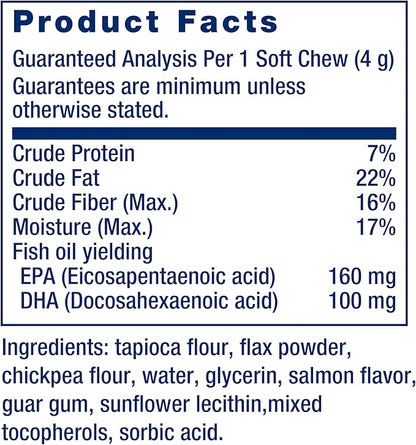 Life Extension Dog Skin & Coat - Dog Food Supplement for Healthy Skin and Coat – Omega-3 Fish Oil for Dogs, Salmon Flavor, No Artificial Colors or Flavors - 90 Soft Chews