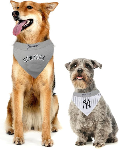 Pets First YAN-3217-S-M MLB New York Yankees Reversible Pet Bandana, Small/Medium, MLB Team Color