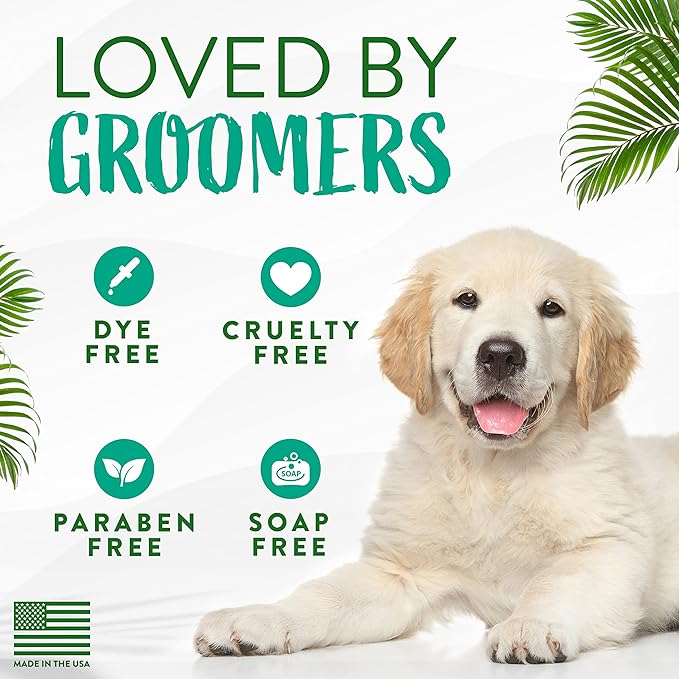 TropiClean Medicated Dog Shampoo for Allergies and Itching | Tea Tree & Oatmeal Dog Shampoo for Sensitive Skin | Natural Pet Shampoo Derived from Natural Ingredients | Made in the USA | 1 gallon