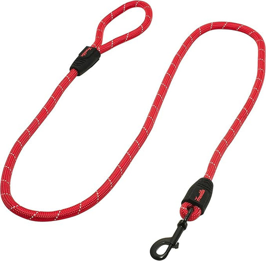 Franklin Pet Supply Nylon Dog Leash – Rope – Reflective – Dog Training – 6 Foot – Dog Walking – Ultra Strong – Red