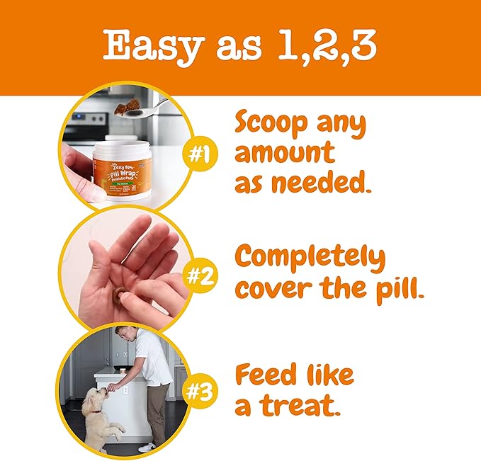 Zesty Paws Pill Wrap Probiotic Paste for Dogs - Immune & Digestive System Support - Bacon Flavor - with DE111 Bacillus subtilis - Pockets Any Pill, Tablet & Capsule for Your Dog - 60 Portions…
