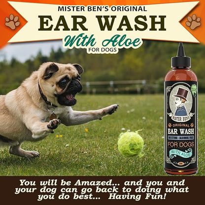 MISTER BEN'S Original Dog Ear Cleaner - Natural, Effective Dog Ear Infection Treatment & Cleanser (Wash)