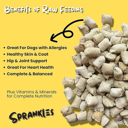 Freeze Dried Dog Food for Small & Large Breeds Dogs, 6 Oz Chicken Dog Food Toppers for Picky Eatres, Made in USA - Grain Free & All Natural Freeze Dried Dog Treats Made with 96% Meat Organs