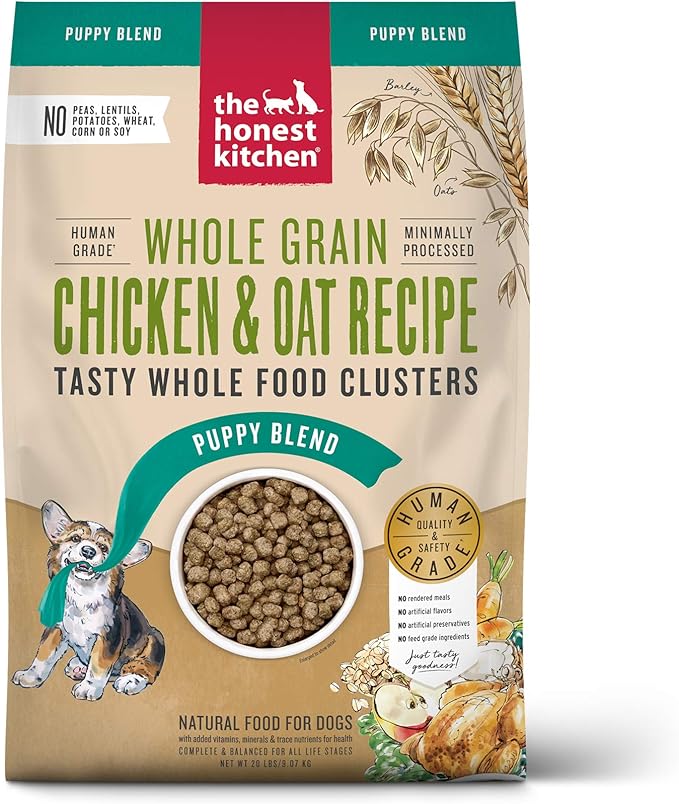The Honest Kitchen Whole Food Clusters Puppy Whole Grain Chicken Dry Dog Food, 20 lb Bag