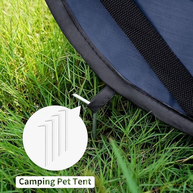 Love's cabin 36in Portable Upgrade Large Dog Bed - Pop Up Dog Kennel, Indoor Outdoor Crate for Pets, Portable Car Seat Kennel, Cat Bed Collection, Navy
