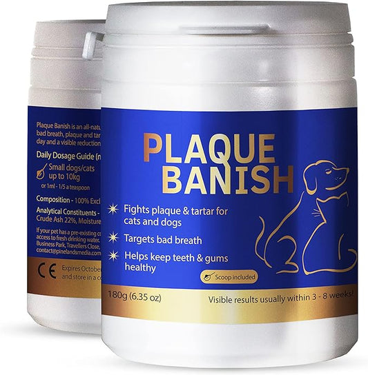 100% Natural Plaque Off & Tartar Remover For Dogs & Cats | Freshen Breath For Dogs & Cats | 6.3oz (180g) | Support Healthy Gums & Promote Dental Health | Prevent Plaque & Tartar Build Up