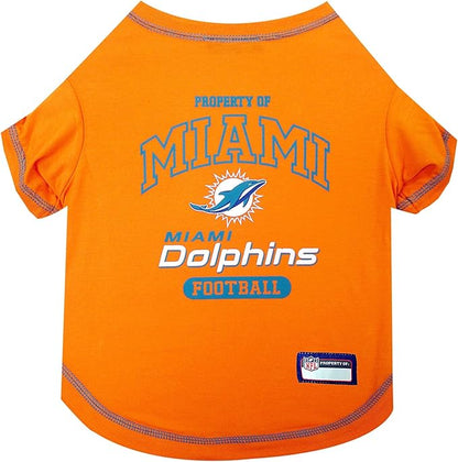 NFL PET SHIRT for Dogs & Cats - MIAMI DOLPHINS Dog T-Shirt, X-Large. - Cutest Pet Tee Shirt for the real sporty pup
