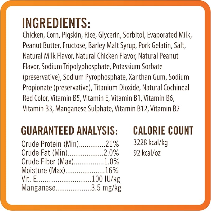 Nutri Chomps Dog Chews, 5-inch Twists, Easy to Digest, Rawhide-Free Dog Treats, 15 Count, Real Chicken, Peanut Butter and Milk flavors