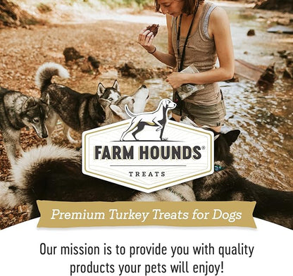 Farm Hounds Turkey Jerky Dog Treats, Premium, Natural & Healthy Jerky Treats for Small, Medium & Large Dogs, Made In USA, Turkey Treat, 3.5oz