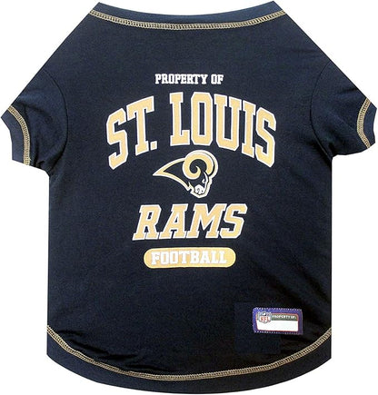 Pets First PET SHIRT for Dogs & Cats - NFL LOS ANGELES RAMS Dog T-Shirt, Medium. - Cutest Pet Tee Shirt for the real sporty pup