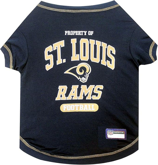 Pets First PET SHIRT for Dogs & Cats - NFL LOS ANGELES RAMS Dog T-Shirt, Small. - Cutest Pet Tee Shirt for the real sporty pup