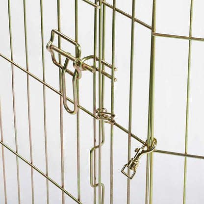 MidWest Homes for Pets Foldable Metal Dog Exercise Pen / Pet Playpen, Gold Zinc w/ door, 24'W x 48'H