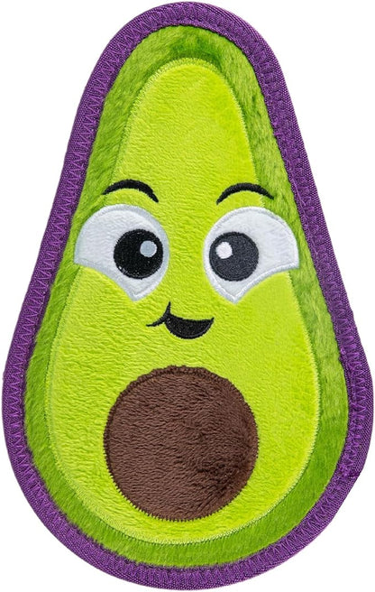 Outward Hound Tough Skinz Durable Squeaky Dog Toy with Two Tough Layers, Avocado, Green, Medium