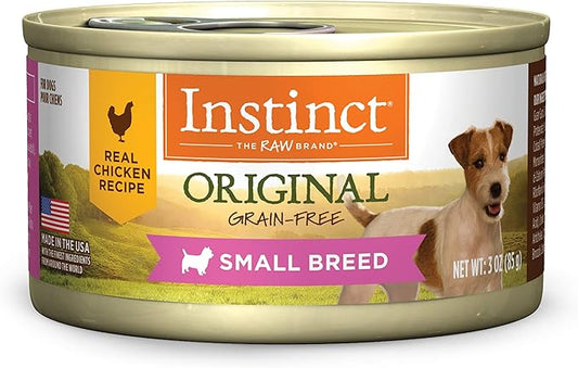 Instinct Original Small Breed Grain Free Real Chicken Recipe Natural Wet Canned Dog Food, 3 oz. Cans (Pack of 24)
