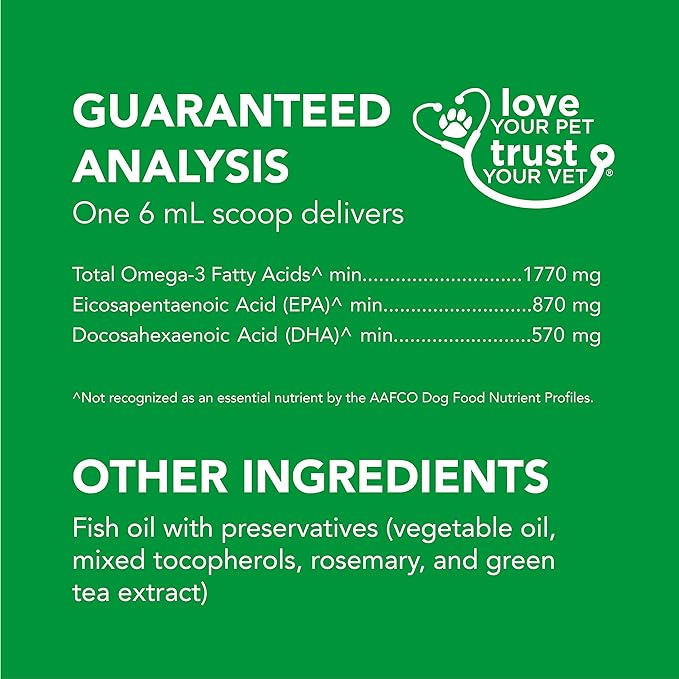 Nutramax Welactin Omega-3 Fish Oil Skin and Coat Health Supplement Liquid for Dogs - 16 Ounce