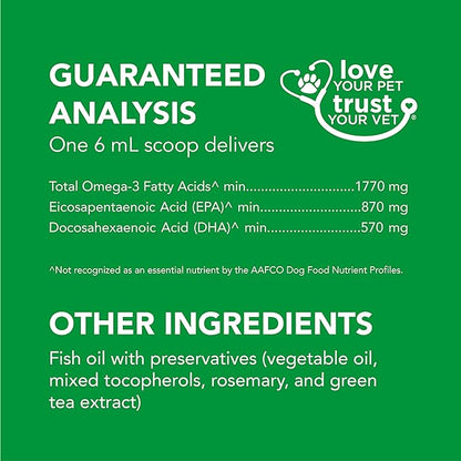 Nutramax Welactin Omega-3 Fish Oil Skin and Coat Health Supplement Liquid for Dogs - 16 Ounce