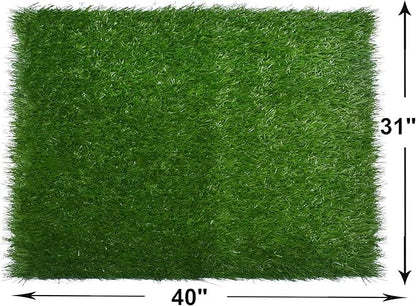 40" x 31" Artificial Grass Lawn Fake Grass Synthetic Turf, Thick Pet Mat Faux Grass for Indoor/Outdoor Landscape