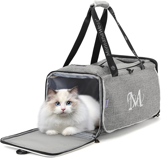 Cat and Dog Carrier,Pet Carrier for Small Medium Cats Puppies up to 15 Lbs,Soft Cat Carrier with Small Top Bag for Travel