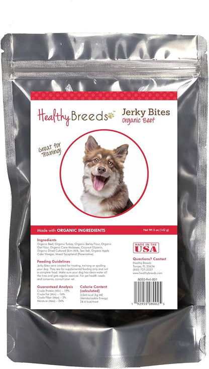 Healthy Breeds Finnish Lapphund Jerky Bites Beef Recipe Dog Treats 5 oz
