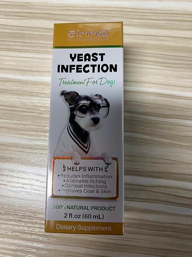 Dog Yeast Infection Treatment, 4 Fl Oz Natural Yeast Infection Treatment for Dogs Supports Dog Skin Itch Relief, Dog Ear Infection & Allergy Relief, Pet Supplies Dog Ear Care, Bacon Flavor - 2 x 60ml