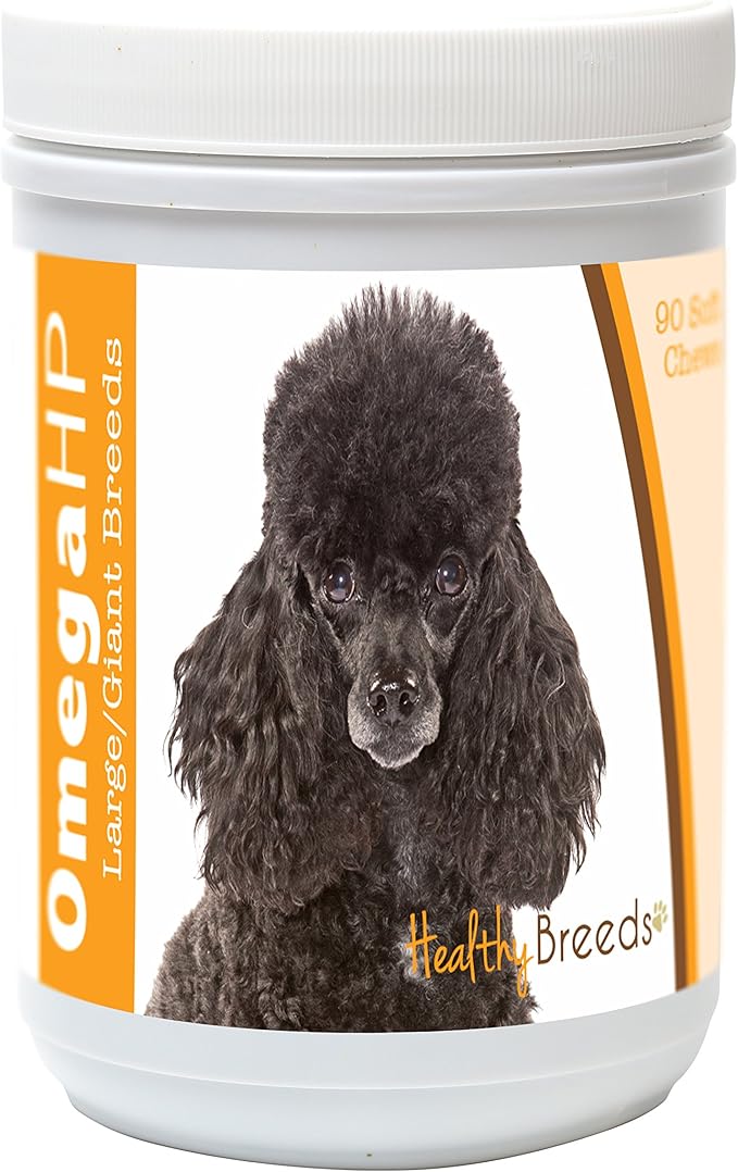 Healthy Breeds Poodle Omega HP Fatty Acid Skin and Coat Support Soft Chews 90 Count