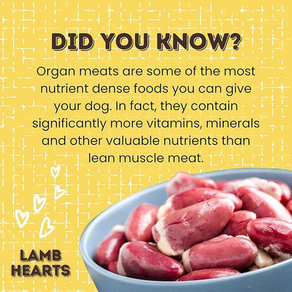 hotspot pets Freeze Dried Lamb Heart Treats for Cats & Dogs - 1LB BIG BAG- Single Ingredient All Natural Grain-Free - Perfect for Training, Healthy Topper or Snack - Made in USA