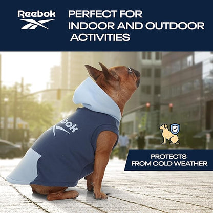 Reebok Dog Hoodie – Fleece Dog Sweater with Leash Hole, Cold Winter Dog Sweatshirt for Small Medium and Large Dogs, Premium Dog Fall Sweater Pullover Hoodie, Cozy Warm Perfect Dog Christmas Outfit