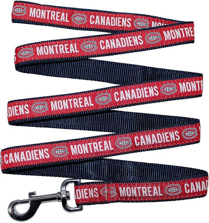 Pets First NHL Montreal Canadiens Leash for Dogs & Cats, Large. - Walk Cute & Stylish! The Ultimate Hockey Fan Leash!, 6 ft Long x 1 in Width, CAN-3031-LG