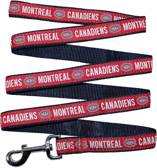 Pets First NHL Montreal Canadiens Leash for Dogs & Cats, Large. - Walk Cute & Stylish! The Ultimate Hockey Fan Leash!, 6 ft Long x 1 in Width, CAN-3031-LG
