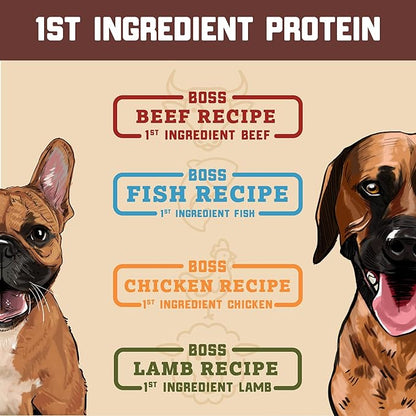 Boss Dog Complete & Balanced Freeze Dried Raw Diet for Dogs, Beef Recipe, 12 oz Bag (Bag of 2)