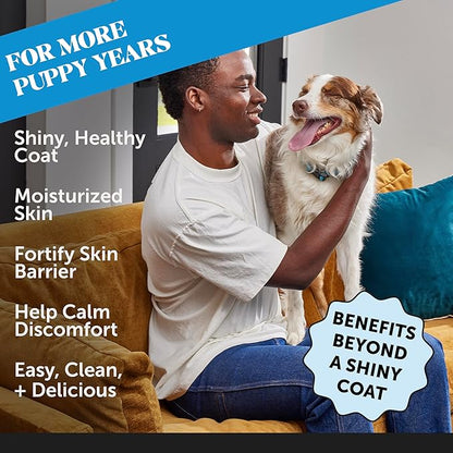 PetHonesty Omega 3 Fish Oil Supplement for Dogs & Cats (32oz), Wild Caught Omega 3 Fish Oil for Skin and Coat Health, Supports Shedding, Skin & Coat, Immunity, Joint, Brain & Heart, EPA + DHA
