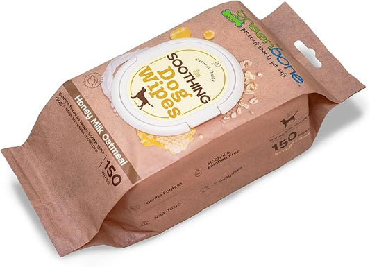 Soothing Dog Wipes Honey Milk Oatmeal 150 Wipes