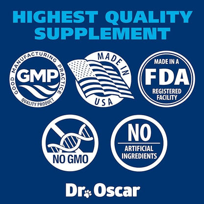 Taurine Supplement for Dogs Meets RDA of 500 mg per 25lbs Weight Unlike Most Alternatives, 120ct, Vet Endorsed for Enlarged Heart (DCM), Congestive Heart Failure (CHF) Taurine Deficiency, Heart Murmur