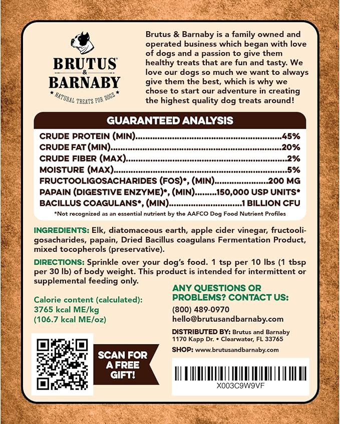 Freeze Dried Dog Food Toppers For Picky Eaters - Raw Elk - Digestive Strength Dog Food Flavoring Supports Gut Health With Healthy Probiotics - Enhance Your Dogs Meal With This Flavor Packed Mix