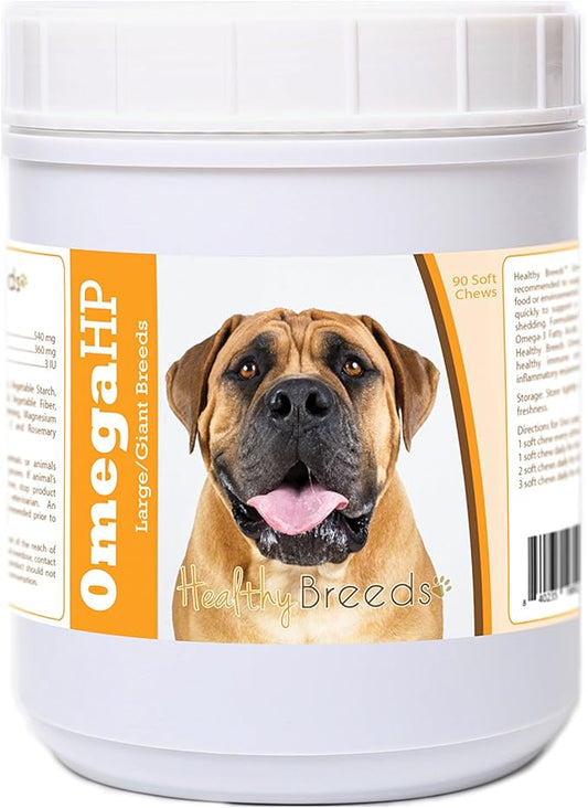 Healthy Breeds Boerboel Omega HP Fatty Acid Skin and Coat Support Soft Chews 90 Count