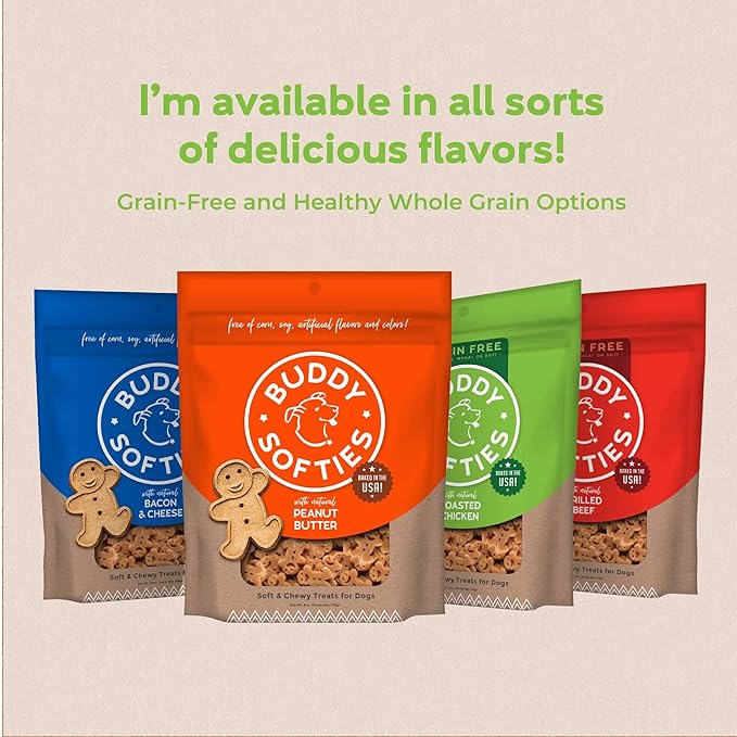 Buddy Biscuit Softies 5 oz Pouch, Soft & Chewy, Natural Roasted Chicken Flavor Dog Treats, Oven Baked in the USA