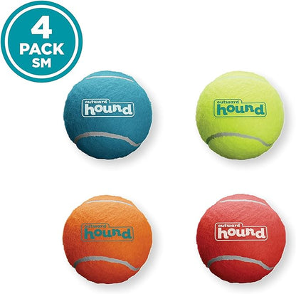Outward Hound Squeaker Ballz Fetch Dog Toy, Small- 4 Pack