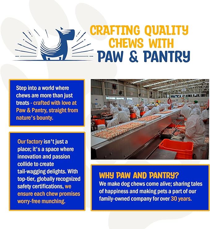 Paw & Pantry 6" Beef Collagen Sticks for Dogs (8 Pk) - Rawhide Free All Natural Collagen Chews for Dogs - Long Lasting Dog Collagen Sticks - Dog Treats Promote Hip, Joint, Skin, Coat, & Dental Health
