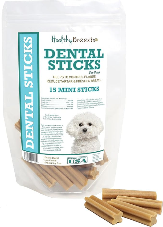 Healthy Breeds Bichon Frise Dental Sticks Minis 15 Count