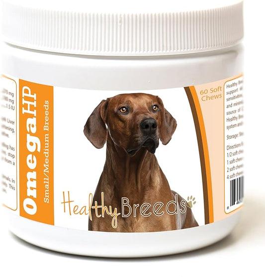 Healthy Breeds Rhodesian Ridgeback Omega HP Fatty Acid Skin and Coat Support Soft Chews 60 Count