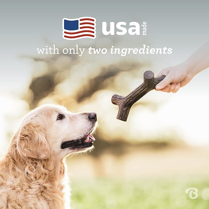 Benebone Bacon Stick Durable Dog Chew Toy for Aggressive Chewers, Real Bacon, Made in USA, Giant