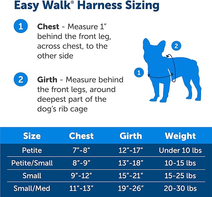 PetSafe Easy Walk No-Pull Dog Harness - The Ultimate Harness to Help Stop Pulling - Take Control & Teach Better Leash Manners - Helps Prevent Pets Pulling on Walks - Small, Black/Silver