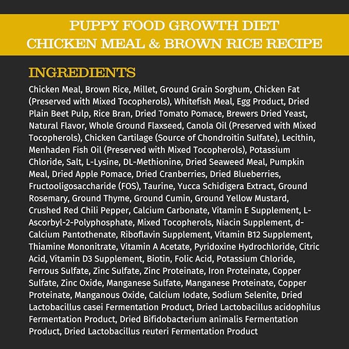 Blackwood Pet Food Blackwood Puppy Food Made in USA Slow Cooked Puppy Dog Food [Natural Puppy Food Dry For All Breeds and Sizes], Chicken Meal & Brown Rice Recipe, 15 lb. bag