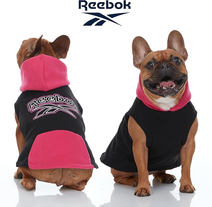 Reebok Dog Hoodie – Fleece Dog Sweater with Leash Hole, Cold Winter Dog Sweatshirt for Small Medium and Large Dogs, Premium Dog Fall Sweater Pullover Hoodie, Cozy Warm Perfect Dog Christmas Outfit