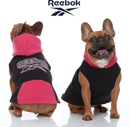 Reebok Dog Hoodie – Fleece Dog Sweater with Leash Hole, Cold Winter Dog Sweatshirt for Small Medium and Large Dogs, Premium Dog Fall Sweater Pullover Hoodie, Cozy Warm Perfect Dog Christmas Outfit