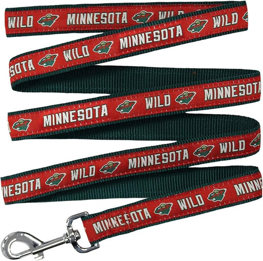 Pets First NHL Minnesota Wild Leash for Dogs & Cats, Walk Cute & Stylish! The Ultimate Hockey Fan Leash!, large (6 ft long x 1 in width) (WLD-3031-LG)