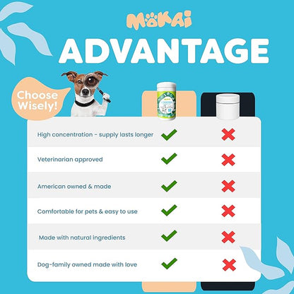 MOKAI Aloe & Oatmeal Grooming Wipes for Dogs and Cats | Pet Cleansing Wipes Used to Remove Dirt Dander Odor and Excess Hair from The Skin and Coat with Soothing Benefits for Sensitive Skin (60 Wipes)
