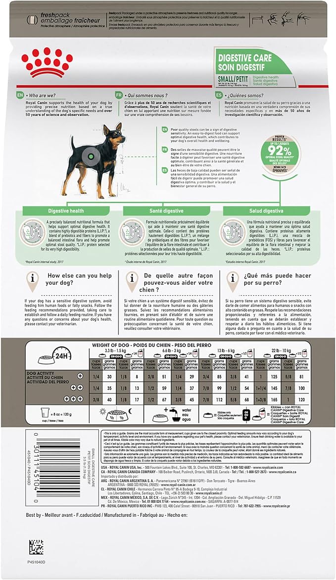Royal Canin Small Digestive Care Dry Dog Food, 17 lb bag