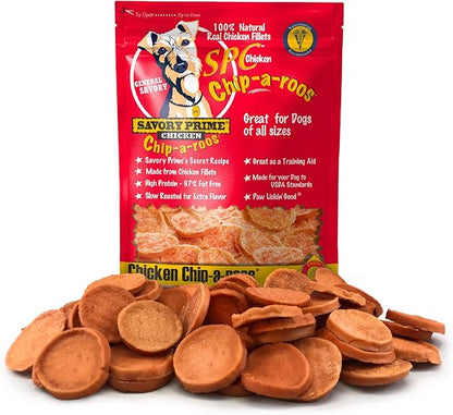 Savory Prime Chicken Chip-A-Roos Jerky Treat, 4-Ounce