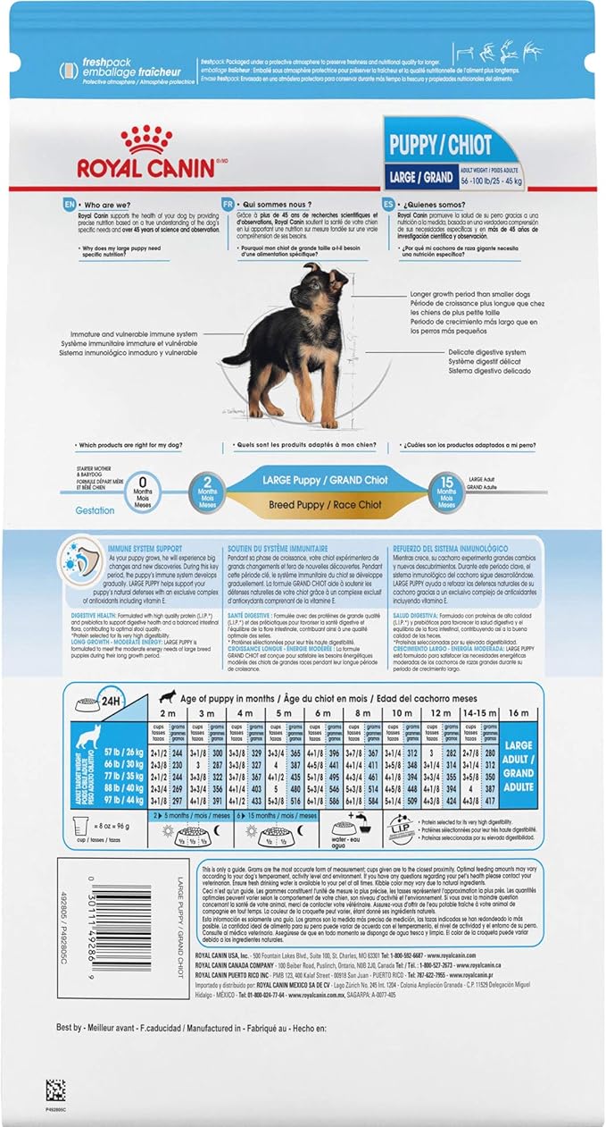 Royal Canin Size Health Nutrition Large Puppy Dry Dog Food, 35 lb bag